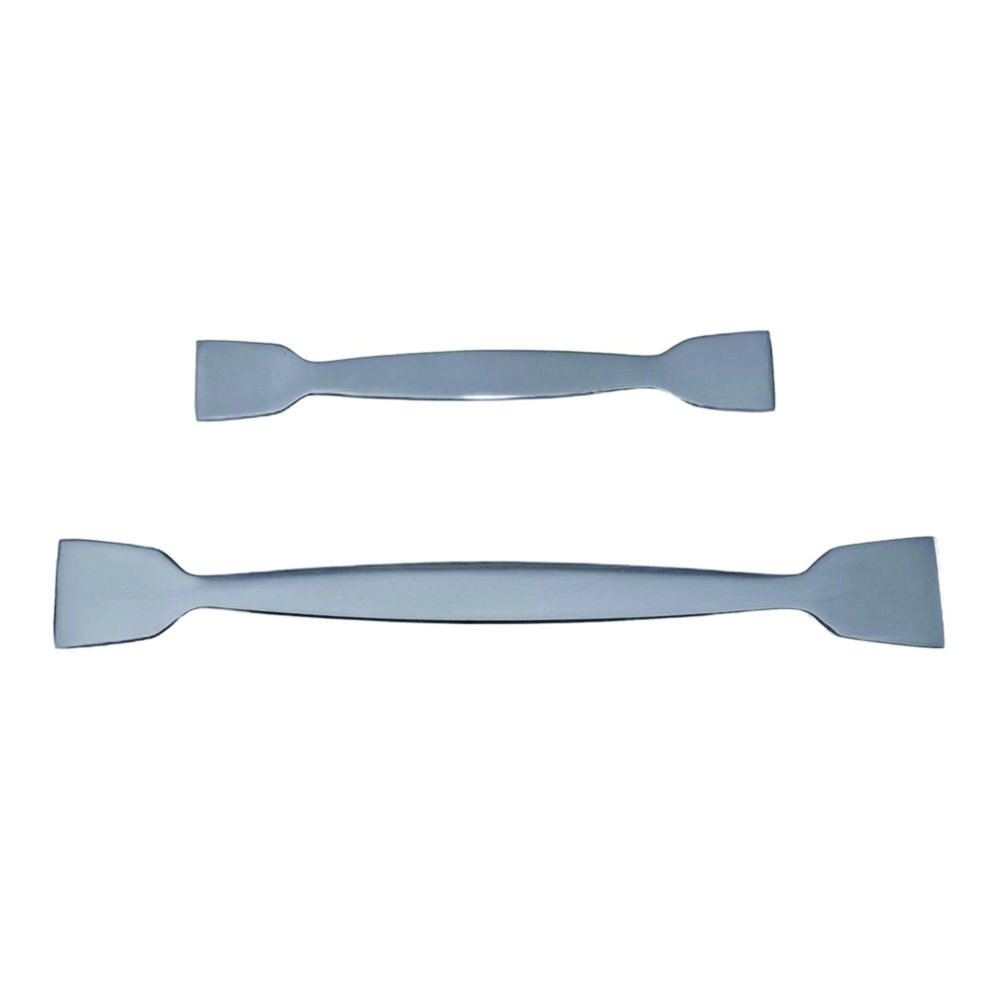 Doppia spatola, piatta, quadrata, in acciaio inox