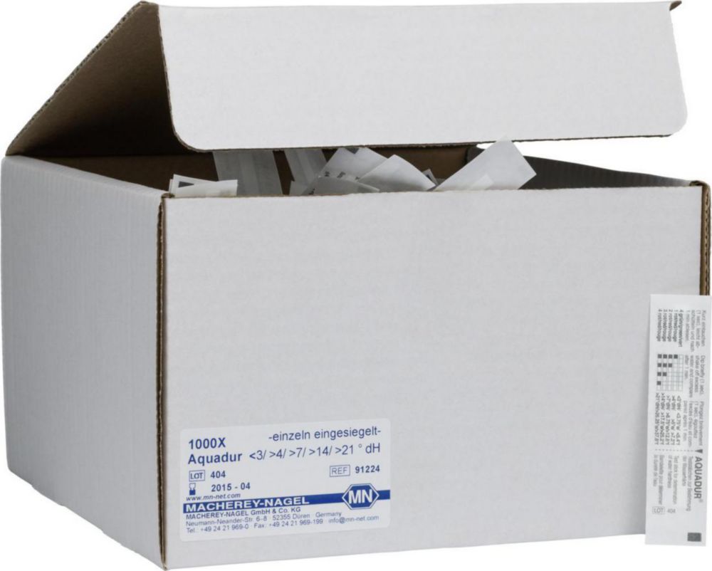 Strisce reattive per durezza acqua, AQUADUR®