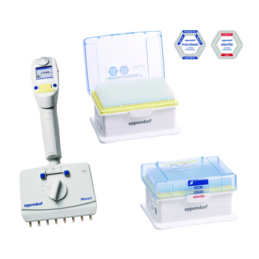 Micropipette multicanale Eppendorf Xplorer® plus Move It®, volume variabile, starter set