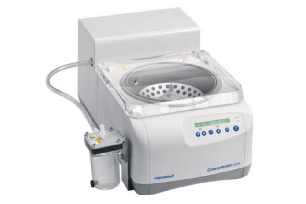 Vacuum concentrator, Concentrator plus™, with integrated membrane vacuum pump