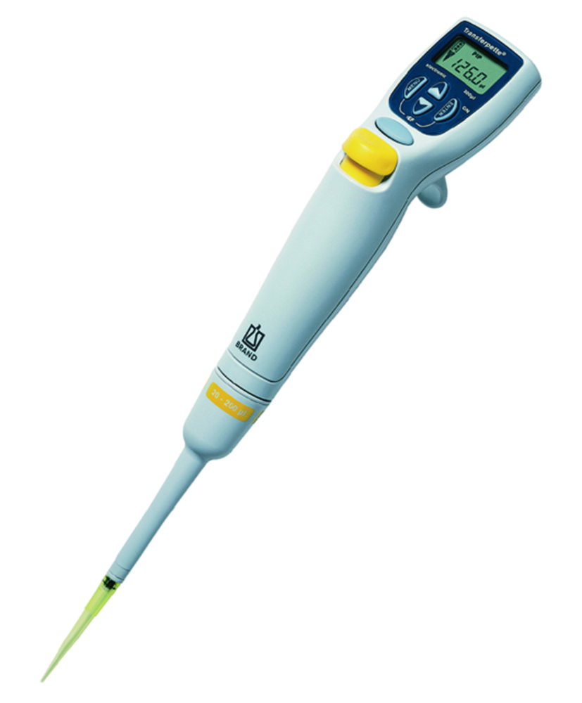 Mcropipette monocanale, Transferpette® elettroniche, variabili, senza alimentazione, inclusi i certificati di taratura DAkkS