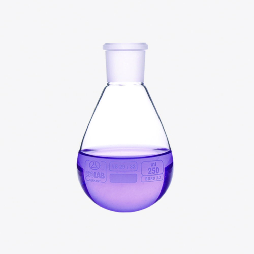 Evaporator flask pear shape, borosilicate glass 3.3
