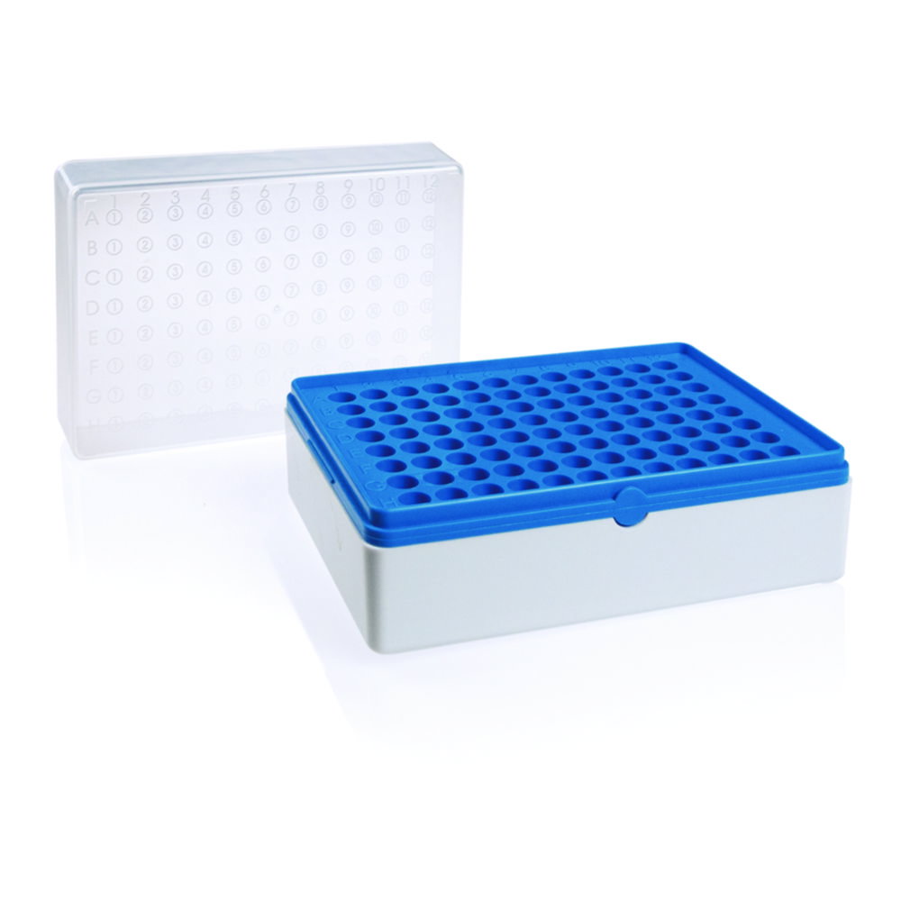 Tube rack with grid, empty, PP