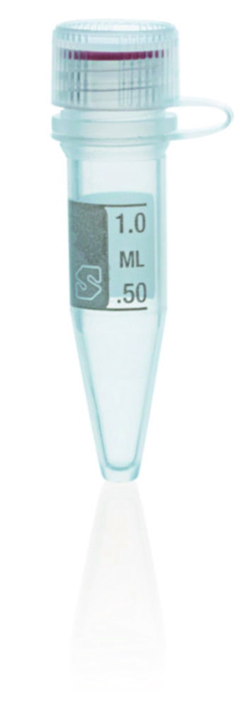 Micro tubes, PP, with attached screw cap, PE, with silicone seal