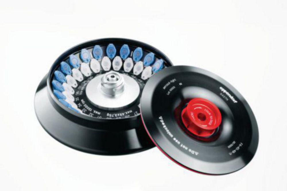 Rotori ad angolo fisso per la centrifuga 5427 R, incluso coperchio del rotore QuickLock®
