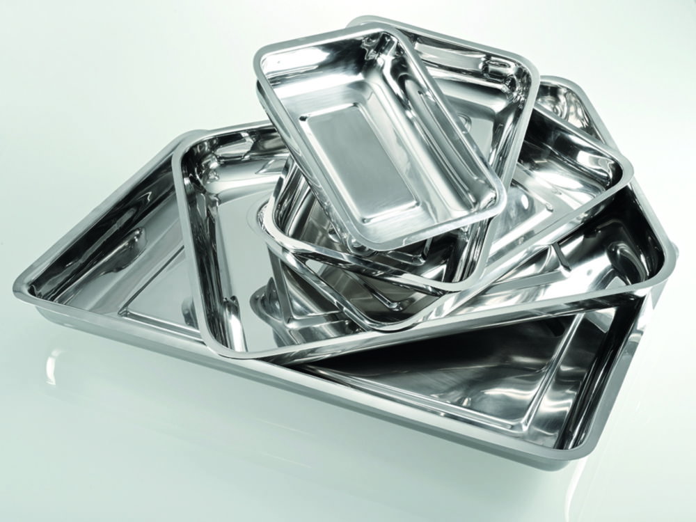 Vassoi, acciaio inox, forma bassa
