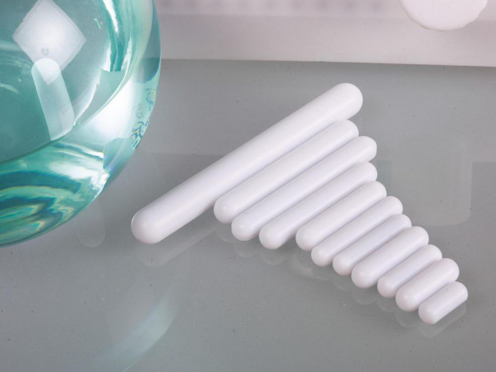 Set di barre magnetiche per agitazione 10 barre diverse in scatola di vetro trasparente
