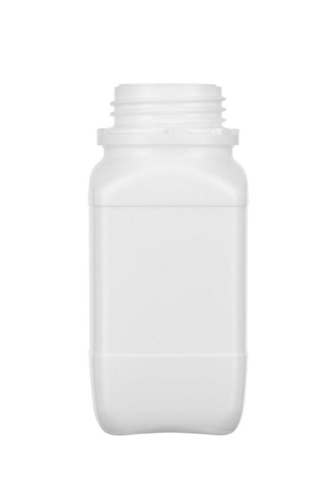 Bottiglie quadrate per reagenti senza chiusura, HDPE