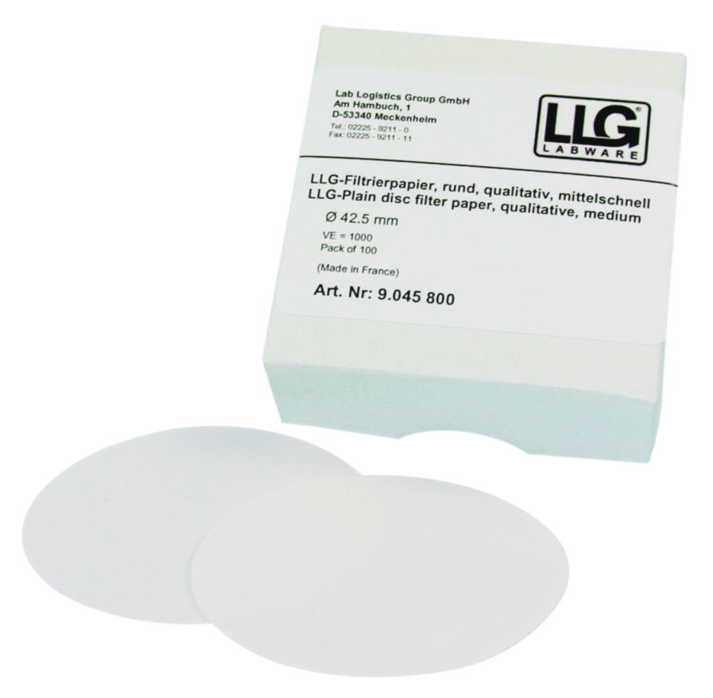 LLG-Carta da filtro qualitativa, filtro rotondo, medio rapida