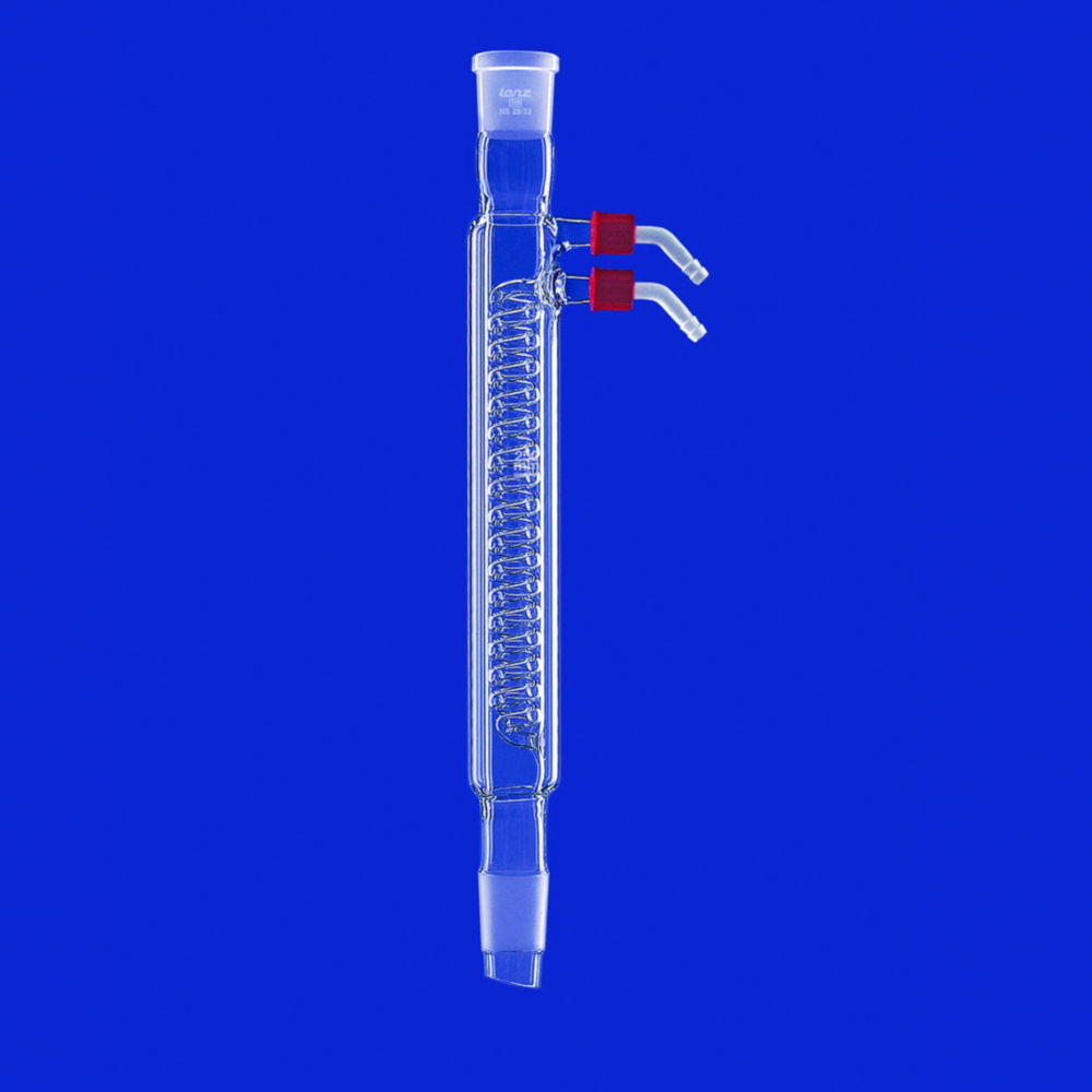 Coil condensers, DURAN® tubing, with plastic olives