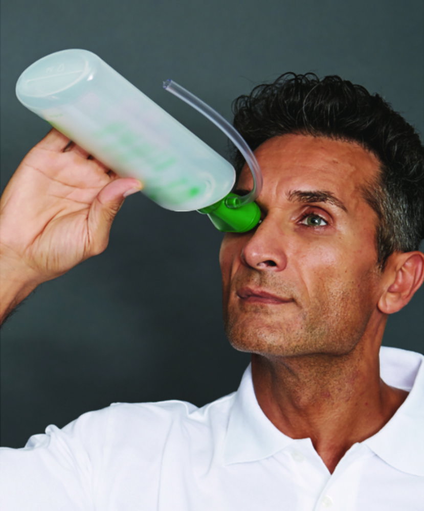 Eye wash bottle, comfort version