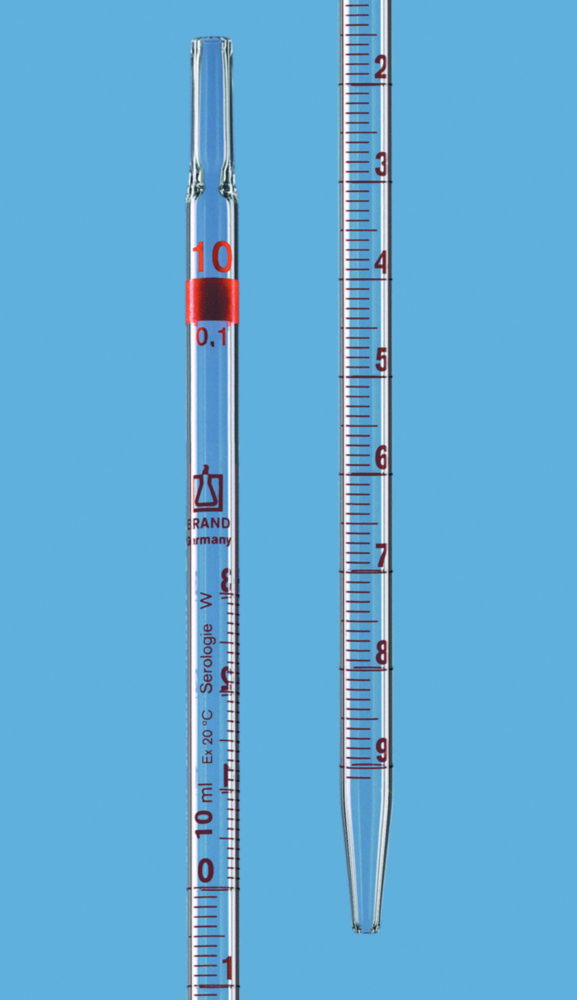 Graduated pipettes, serological, AR-GLAS®, amber graduations, with DAkkS calibration certificate