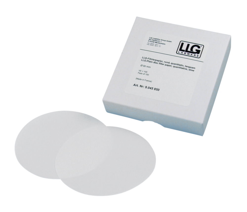 Carta da filtro LLG quantitativa, rotonda, filtrazione lenta
