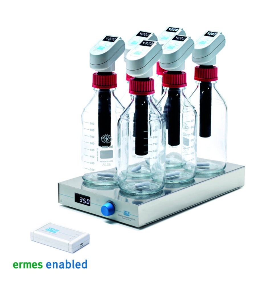 Sistema di sensori RESPIROMETRICO 6, biodegradabilità della plastica, con Databox™