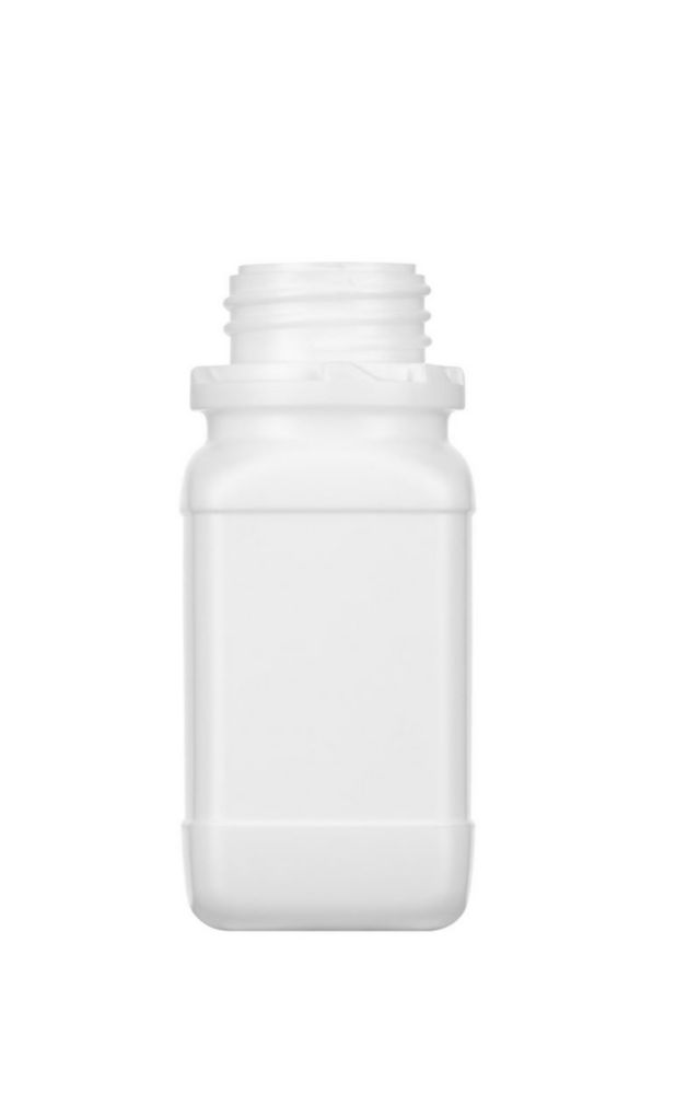 Bottiglie quadrate per reagenti senza chiusura, HDPE