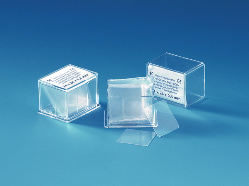 Haemacytometer cover glasses, borosilicate glass