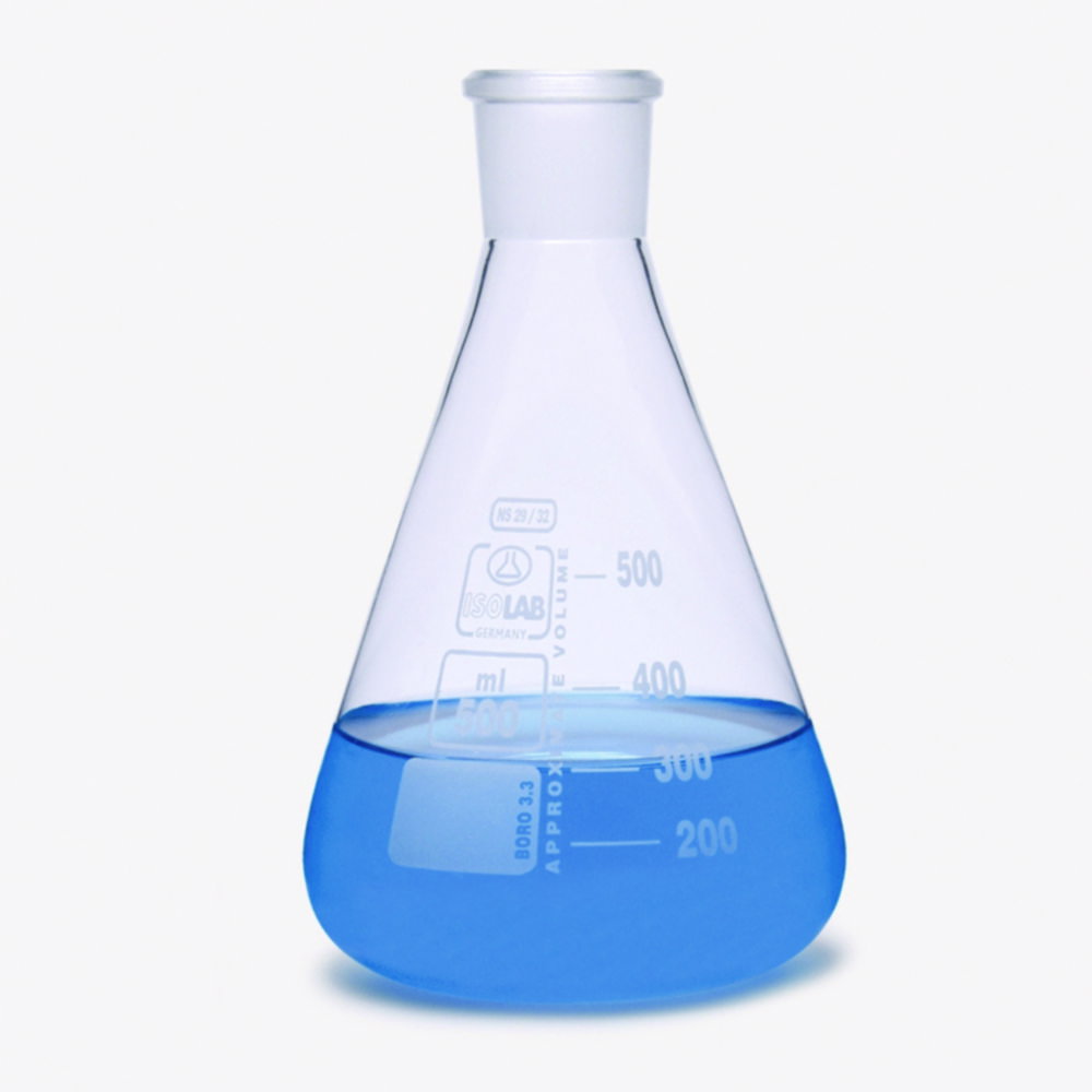 Erlenmeyer flasks, NS neck, borosilicate glass 3.3