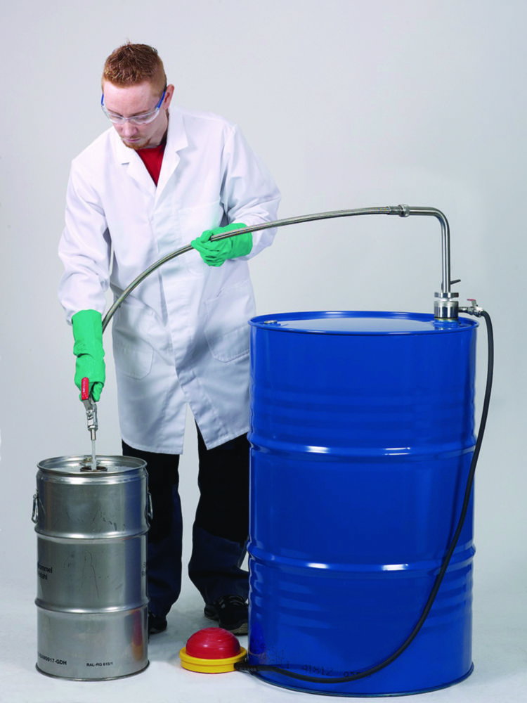 Pompa a pedale per solventi, con tubo flessibile