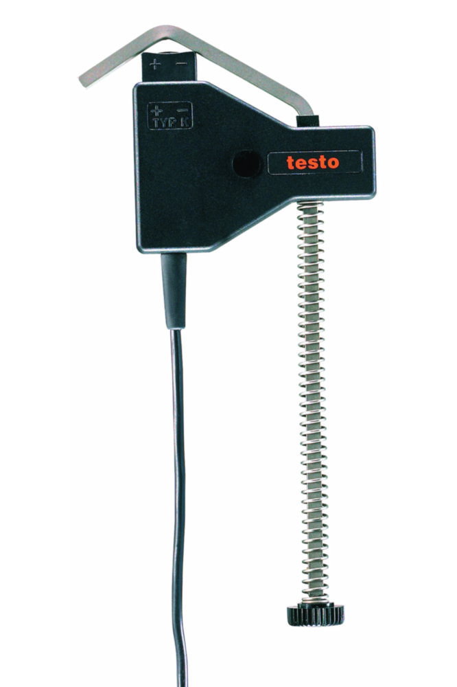 Pipe contact probe with clamping bracket for testo measuring instruments