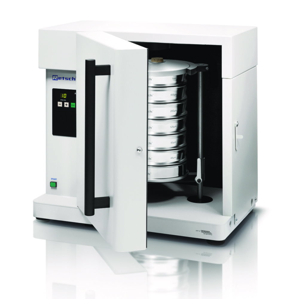 Analytical sieve shakers AS 200 tap, with sound protection cabinet