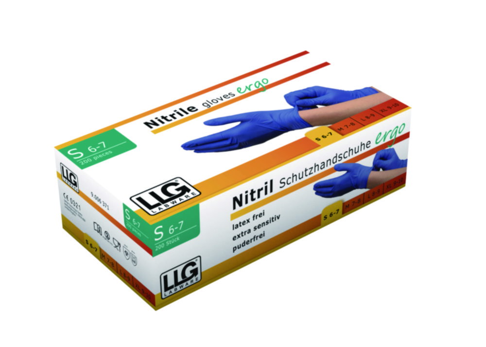 LLG-Guanti monouso ergo, Nitrile, Senza Polvere