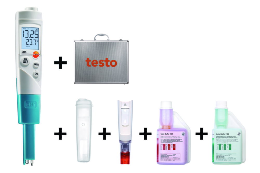 pH-metro testo 206-pH1 Starter Set