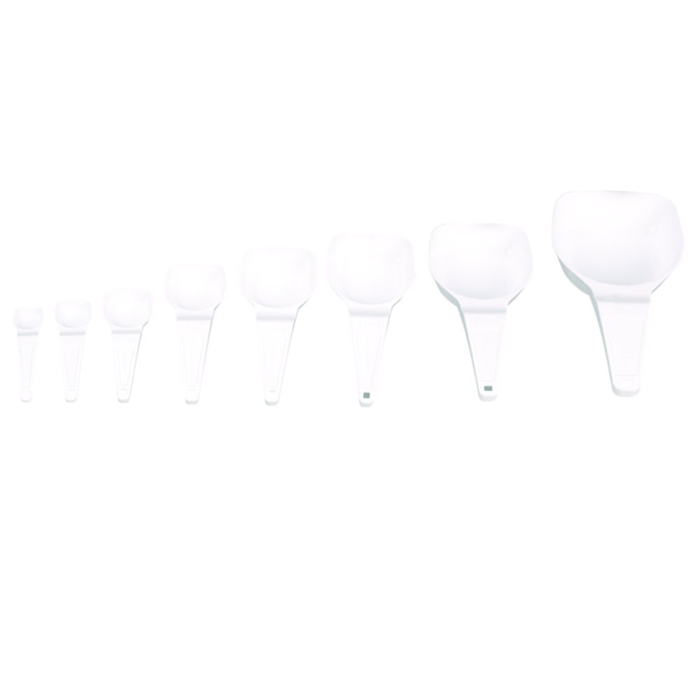 Disposable measuring spoons, PS, white