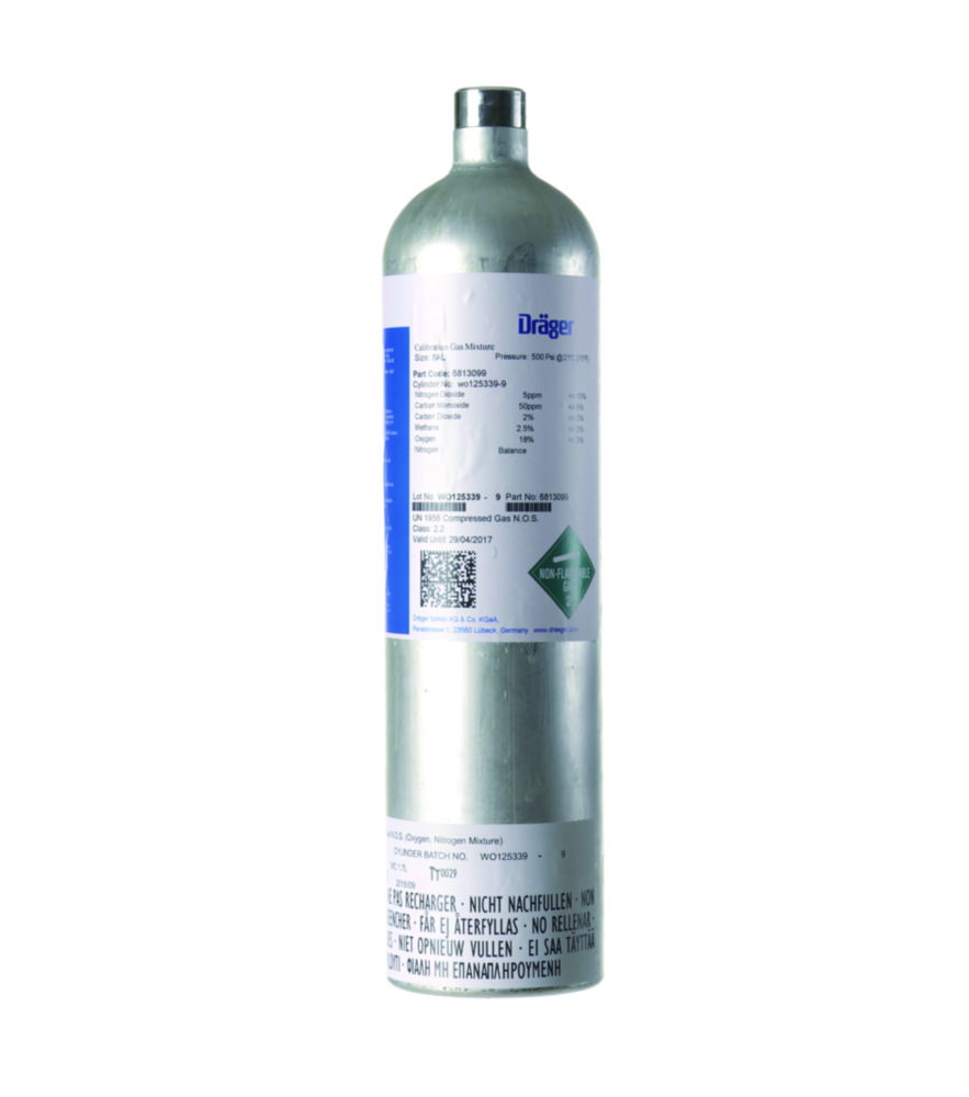 Test gas in bottiglia monouso