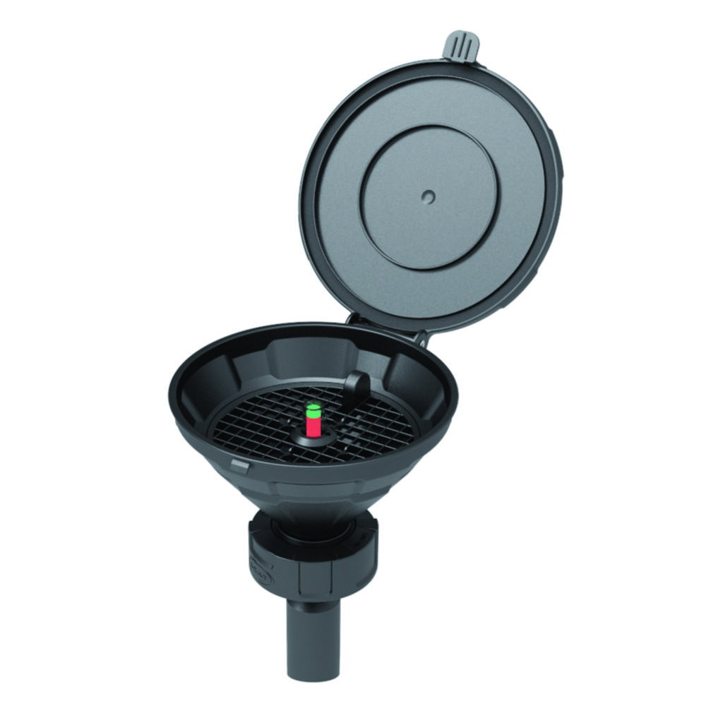 Imbuto di sicurezza con controllo di livello, HDPE, conduttivo elettrostatico, galleggiante 150 mm