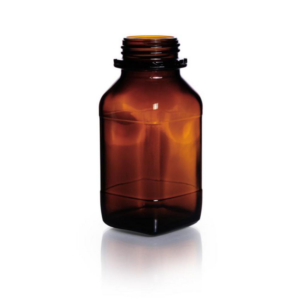 Bottiglie quadrate, tappo a vite, vetro soda-lime
