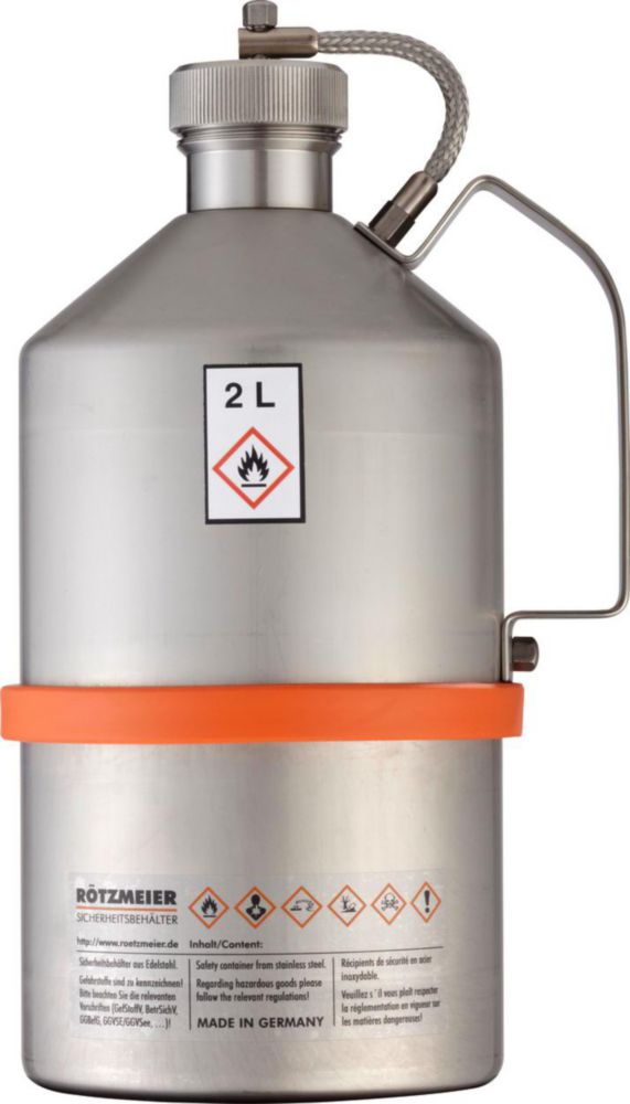 Contenitori di sicurezza per solventi, con tappo a vite da 1¼", non lucidati