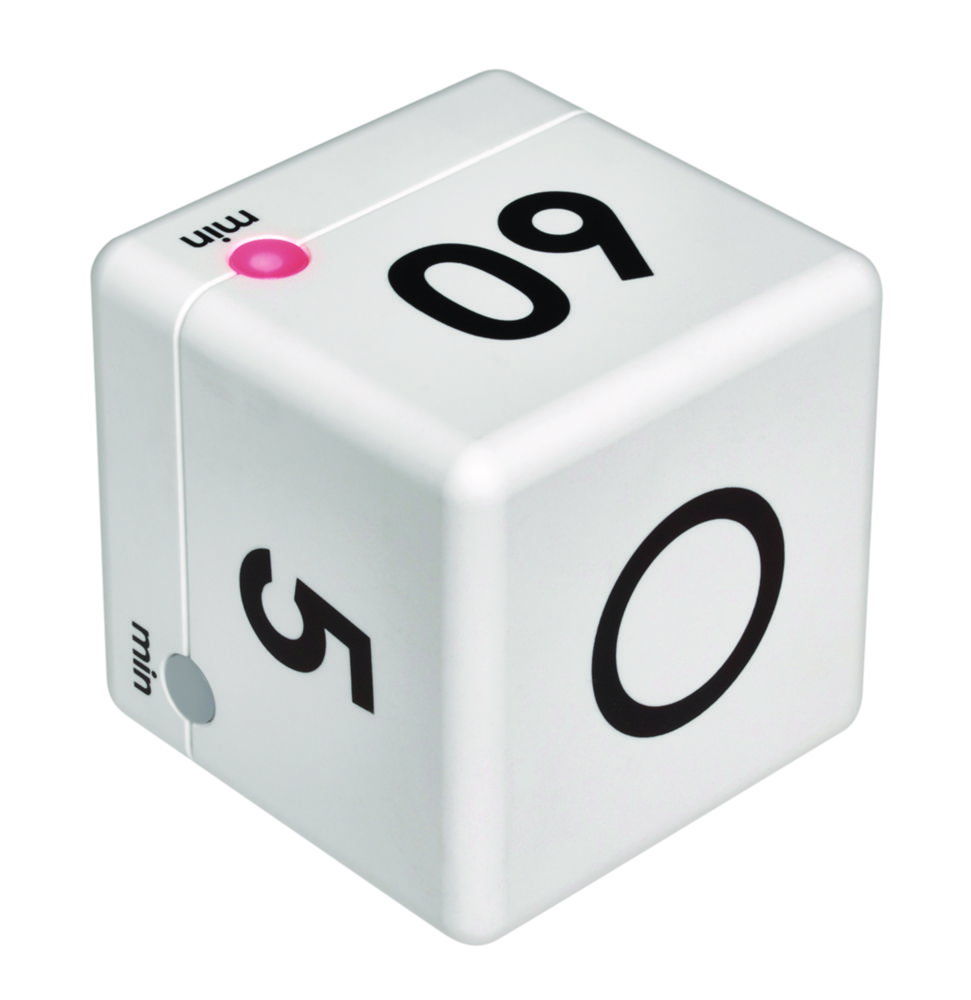 Timer Cubo per periodo breve con allarme, bianco