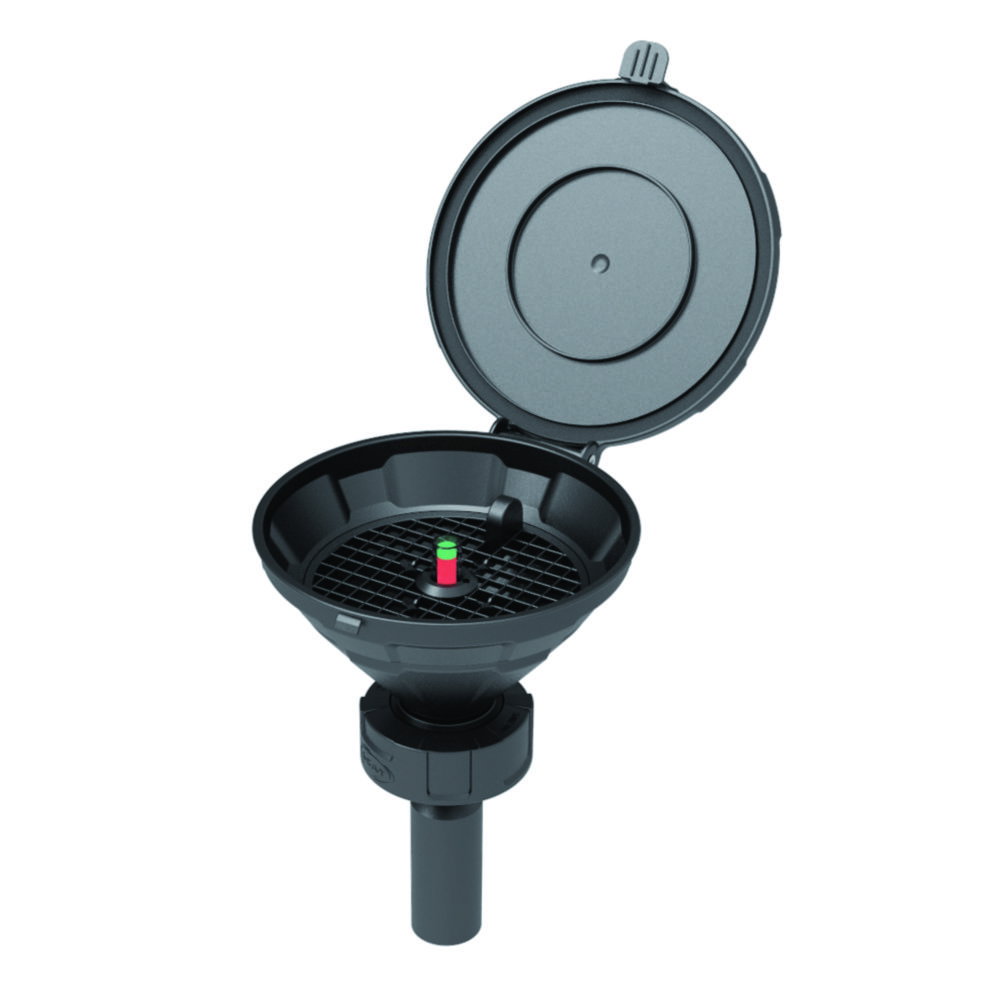 Imbuto di sicurezza con controllo di livello, HDPE, conduttivo elettrostatico, galleggiante 190 mm