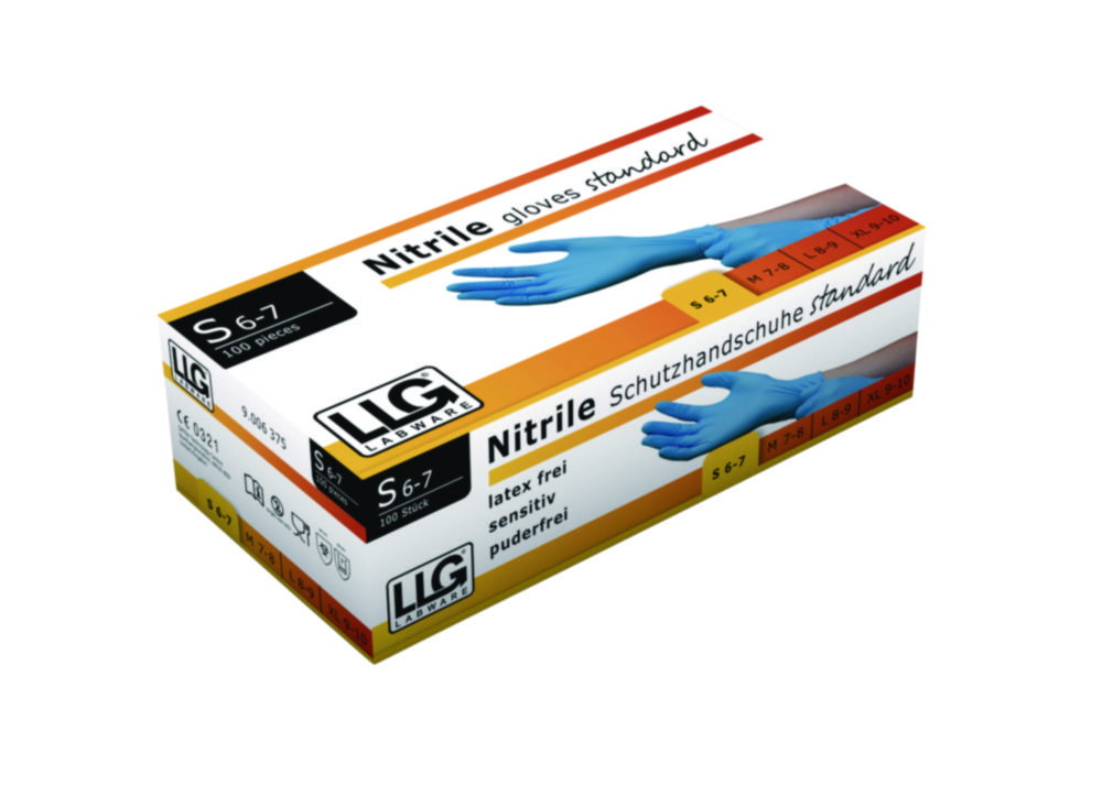 Guanti LLG monouso, standard, Nitrile, senza polvere