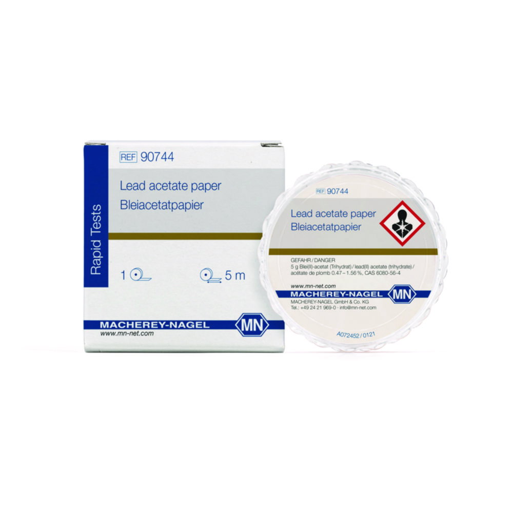 Carta test, piombo acetato