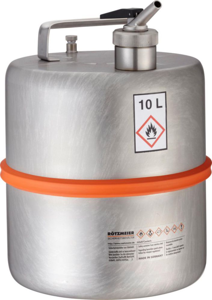 Bidoni di sicurezza per solventi, con dispositivo di dosaggio a chiusura automatica 1 ½".