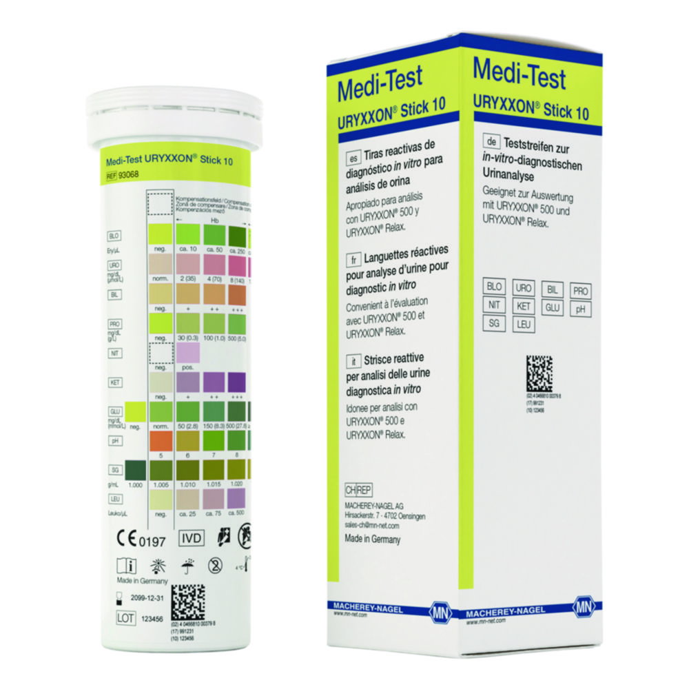 Strisce reattive URYXXON® Stick 10 per lettore di strisce di urina URYXXON® 500