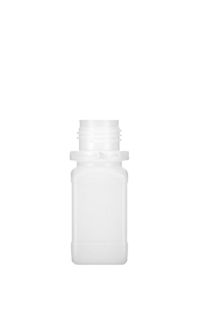 Bottiglie quadrate per reagenti senza chiusura, HDPE