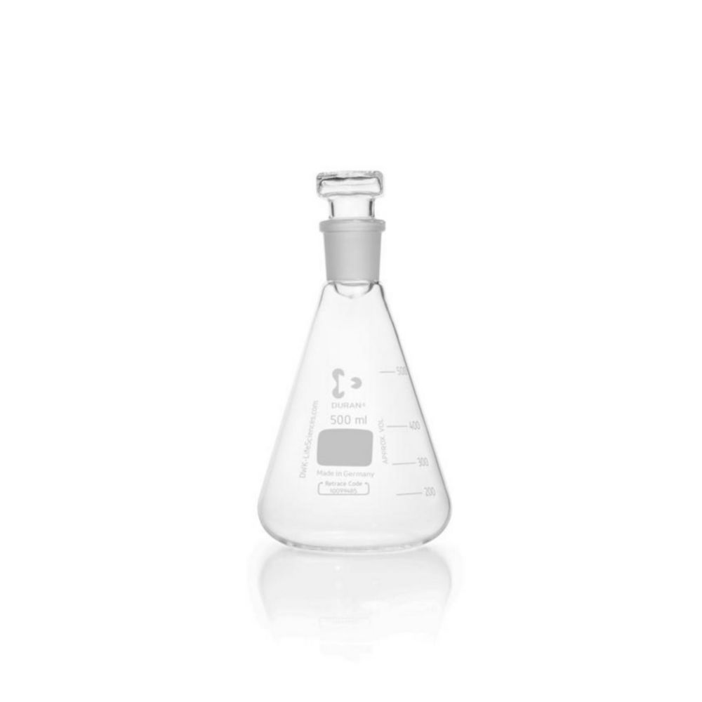 Iodine flasks, DURAN®, with glass stopper