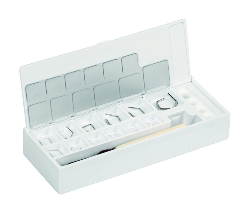 Set di pesi in milligrammi E1, in scatola di plastica