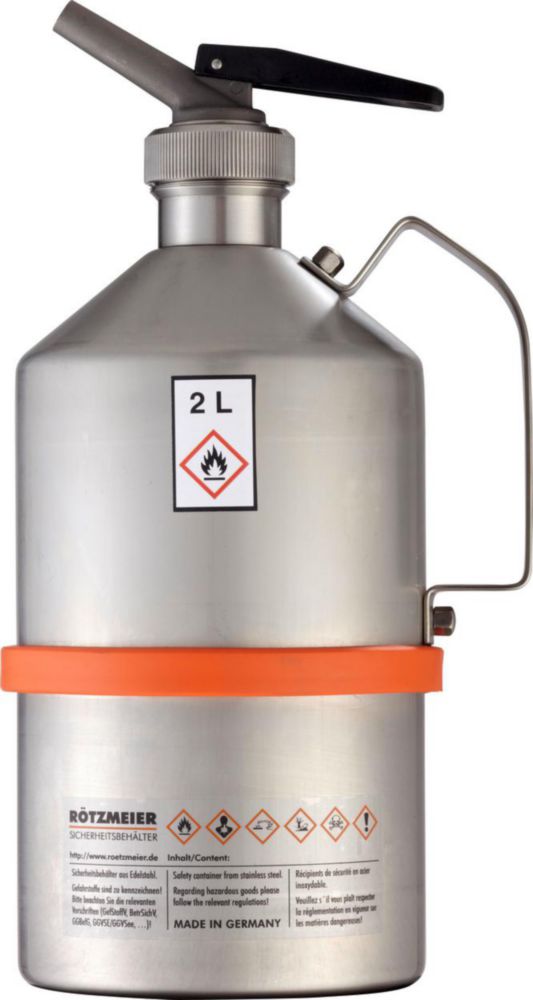 Contenitore di sicurezza per solventi, con dispositivo di dosaggio autochiudente da 1¼", non lucidati