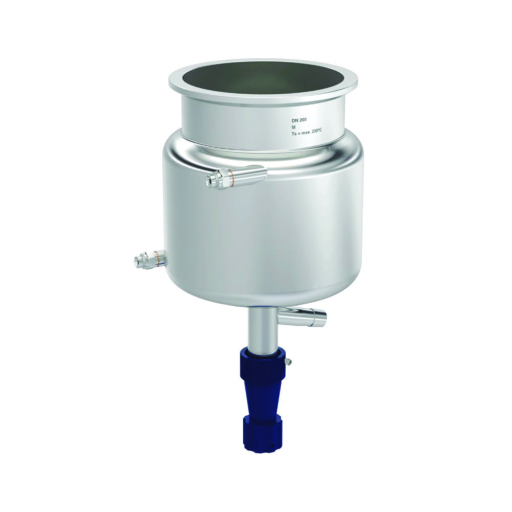 Reactor vessels for laboratory reactors LR-5.ST, stainless steel, with bottom discharge valve