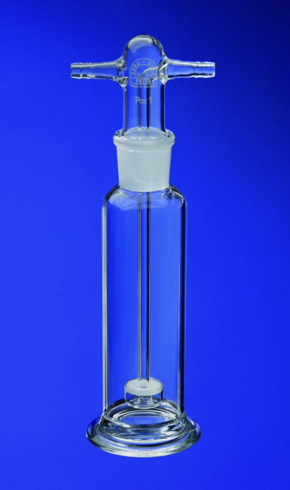 Gas washing bottles,  Borosilcate glass 3.3