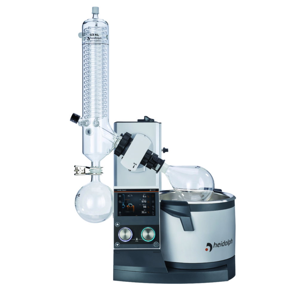 Evaporatori rotanti Hei-VAP Expert Control, con sollevatore a motore, condensatore verticale