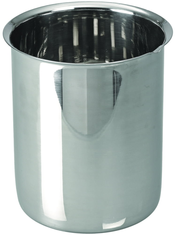 Becher da laboratorio, acciaio inox