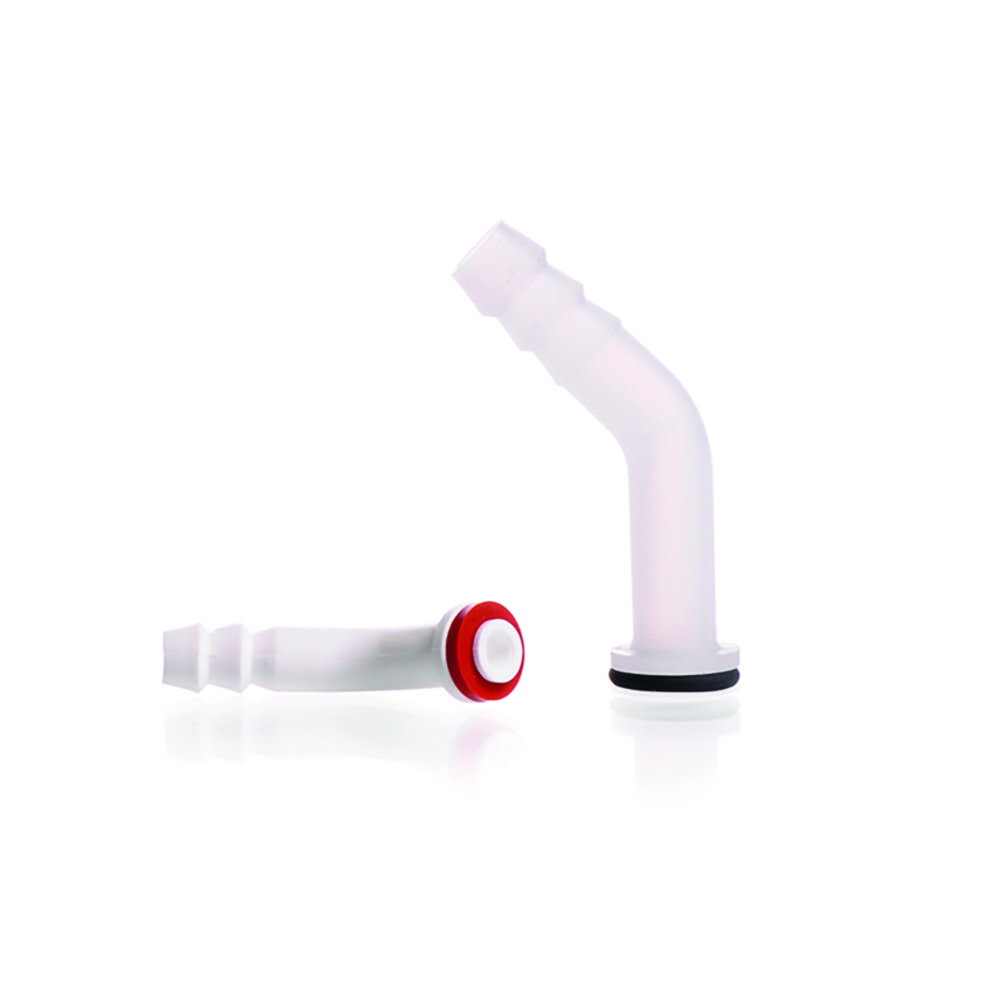 Plastic hose connection, bent, PP