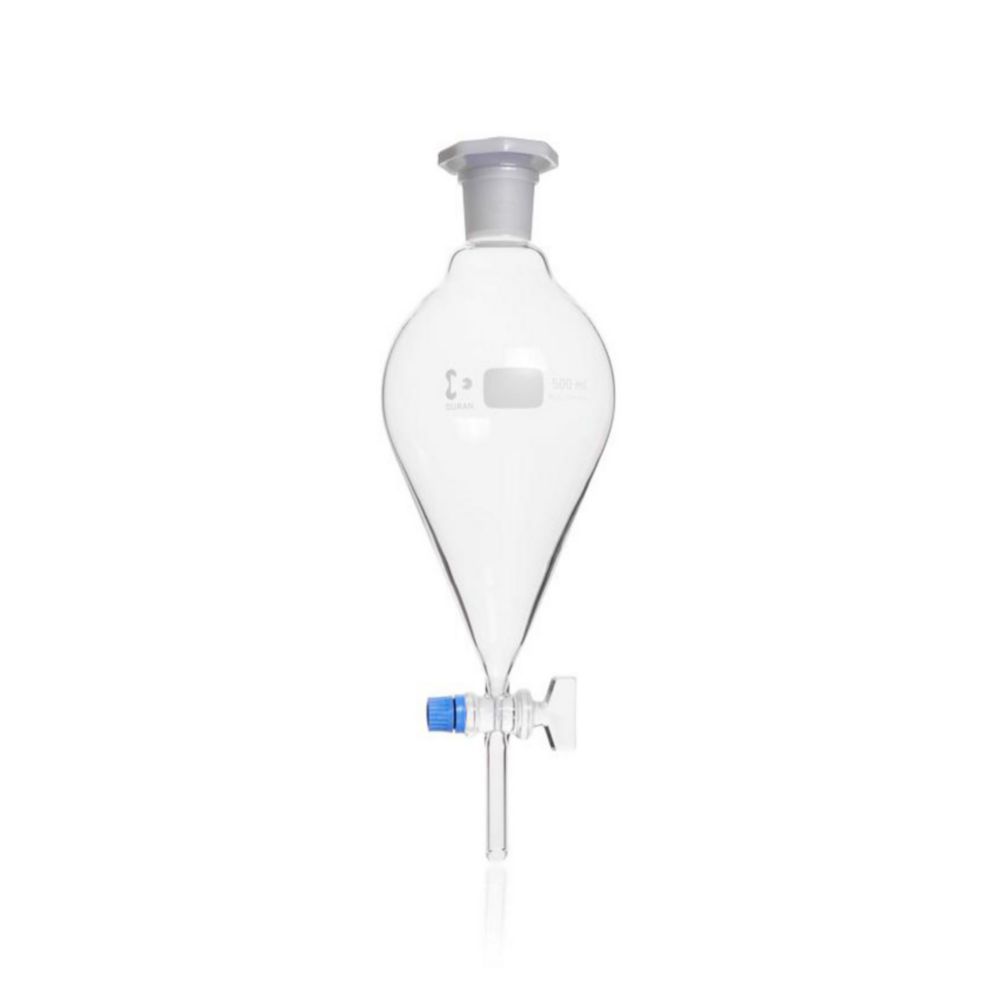 Separating funnel, conical, DURAN®, with glass key