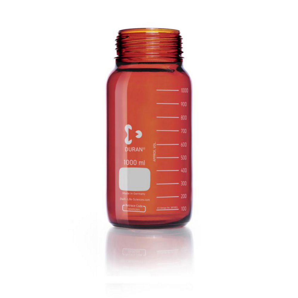Wide-mouth bottles, DURAN®, brown