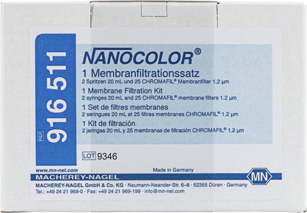Accessories NANOCOLOR®, sample preparation set CHROMAFIL®, PET