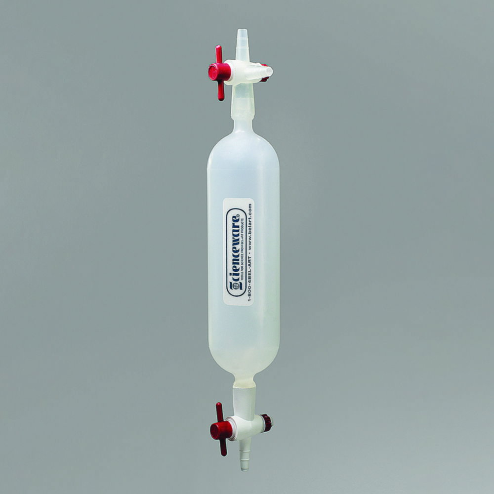 Gas sampling tubes, PP, one straight bore stopcock and one 3-way stopcock